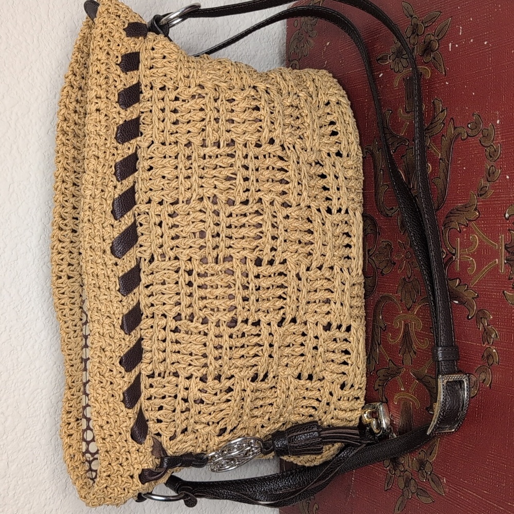 Brighton Leather and Woven Purse